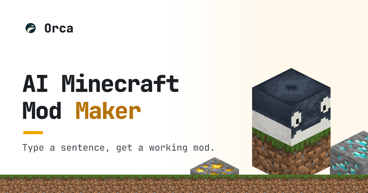 AI Minecraft Mod Maker: No Download, Free | Orca